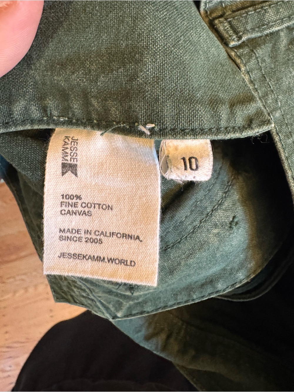 Jesse Kamm Olive Green sailor Pants size 10 - Picture 4 of 8